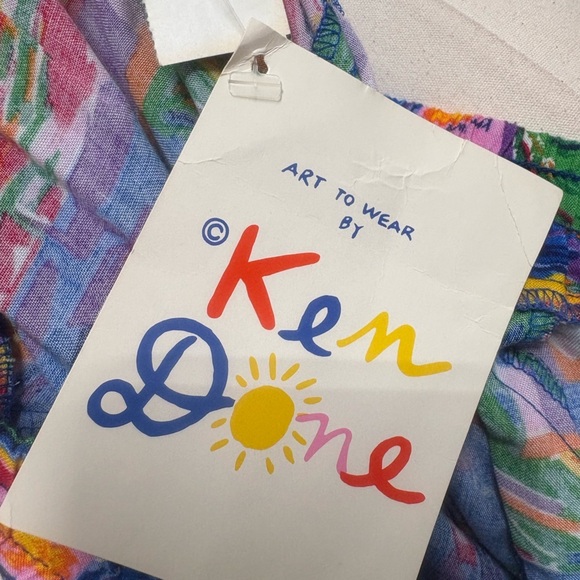 Vintage Ken Done Art To Wear Jacket and Skirt Set Size Medium - Picture 10 of 13